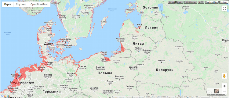 Город калининград на карте мира