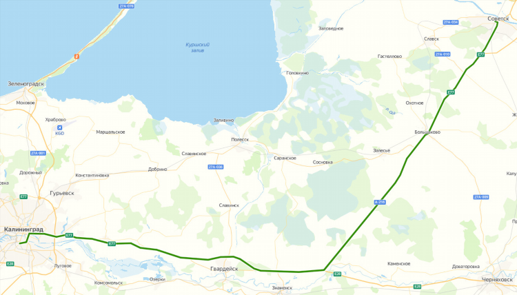 Маршрут 61 калининград