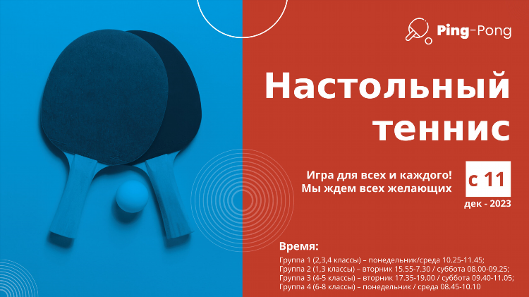 Настольный теннис в калининграде