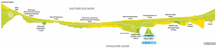 Сколько км от калининграда до зеленоградска