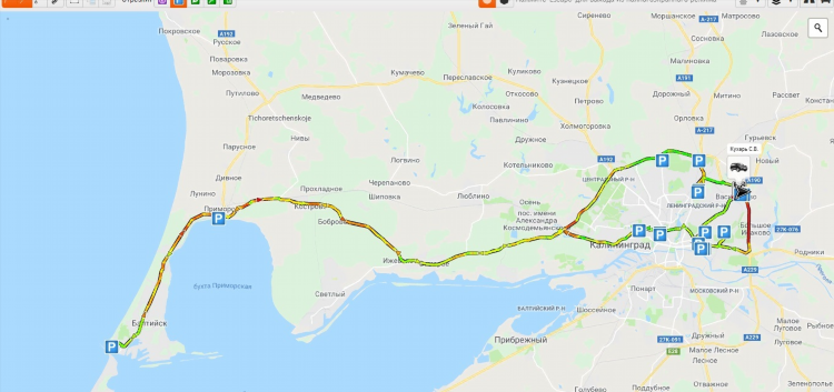 Сколько км от польши до калининграда